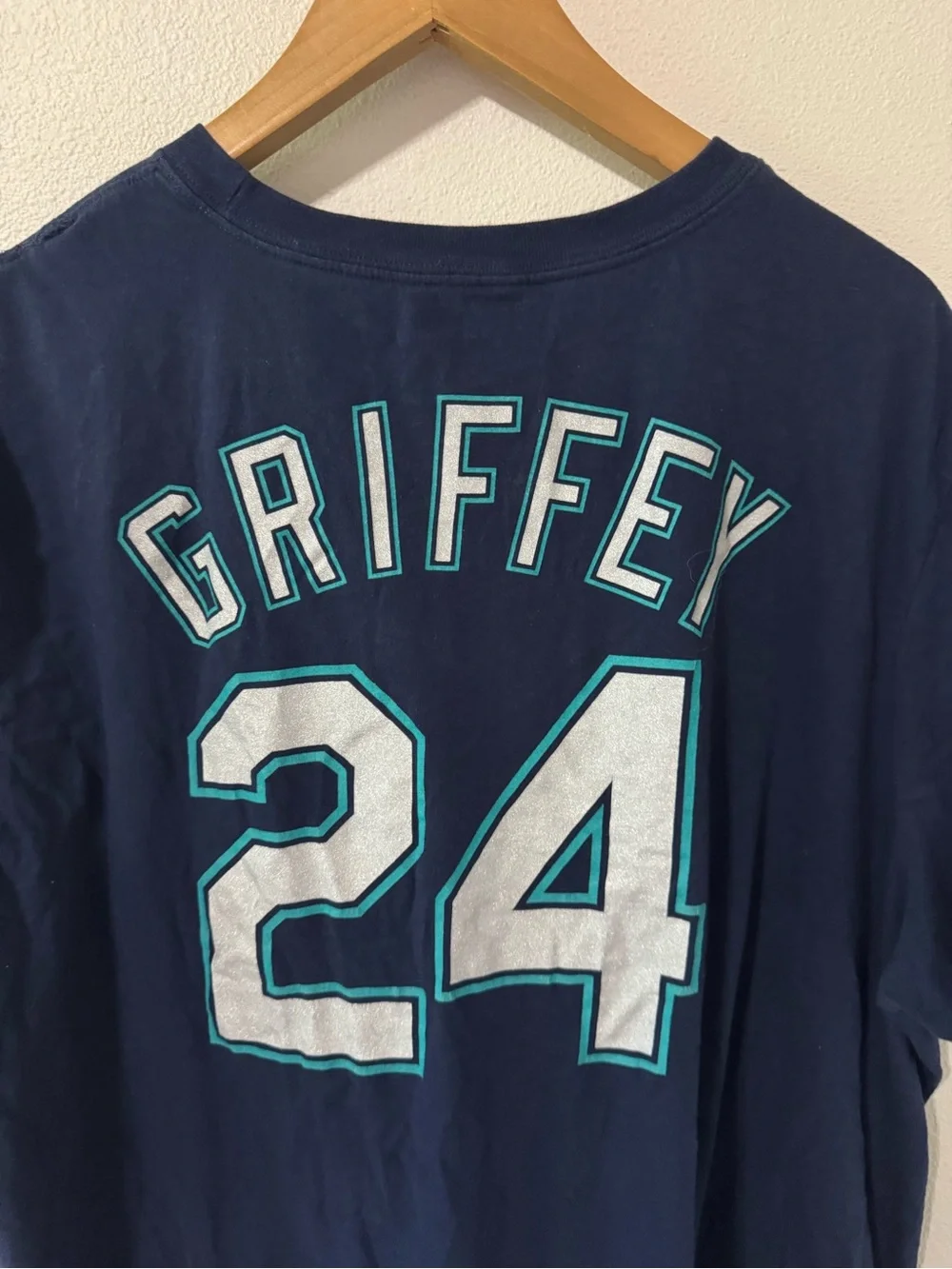 Ken Griffey Jr Seattle Mariners Nike Tee Navy 24 Short Sleeve Shersey MLB-XXL